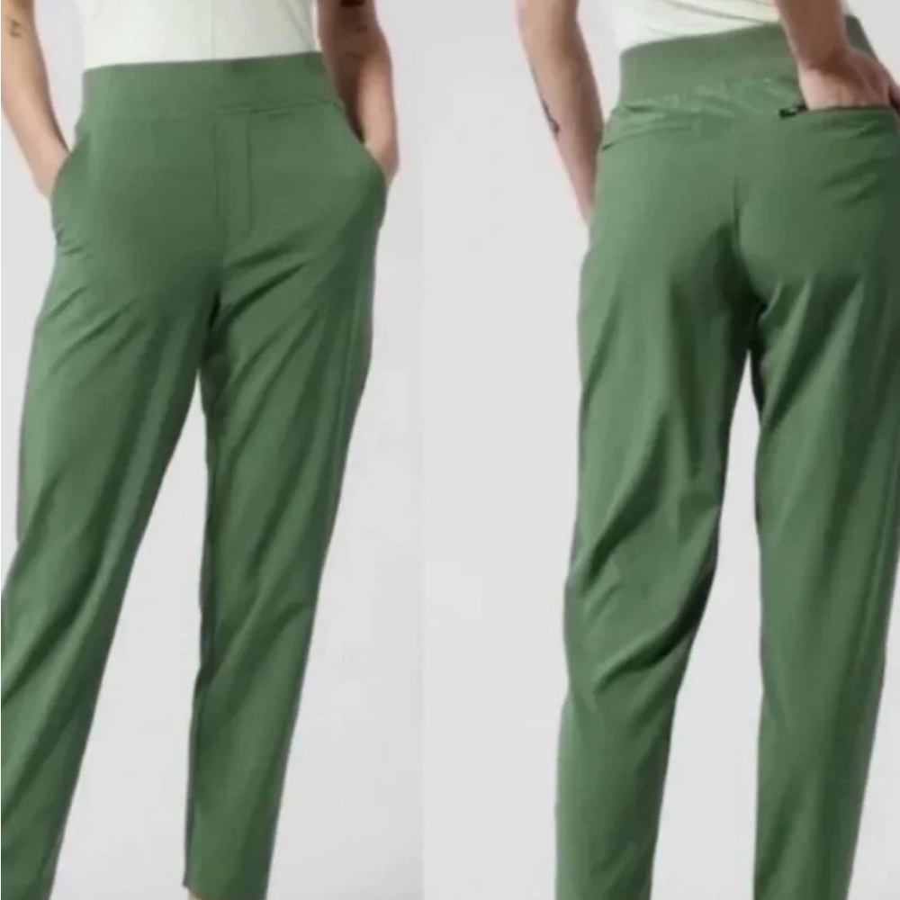 Athleta Brooklyn Ankle Pants Green 14